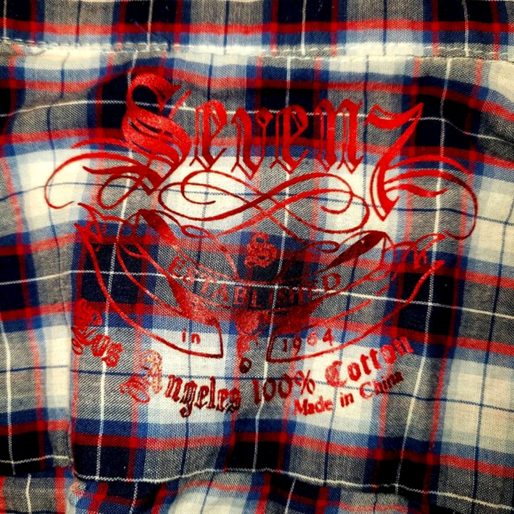 7Seven Women Button-down Plaid Top Small - Picture 10 of 12
